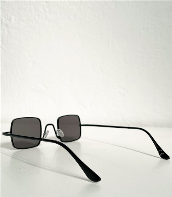 Γυαλιά ηλίου τετράγωνα μεταλλικά (Μαύρο)