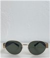 Γυαλιά ηλίου στρόγγυλα με πράσινο φακό (Χρυσό)