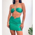 Μαγιό μπικίνι σετ με φούστα Jaycee (Πράσινο)
