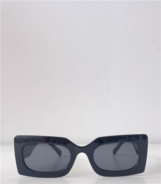 Γυαλιά ηλίου τετράγωνα με μαύρο φακό (Μαύρο)