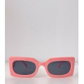 Γυαλιά ηλίου τετράγωνα με μαύρο φακό (Ροζ)