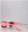 Γυαλιά ηλίου τετράγωνα με μαύρο φακό (Ροζ)
