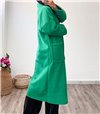 Μακρύ παλτό με τσέπες (Πράσινο)