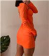 Φόρεμα χιαστή με επένδυση (Πορτοκαλί)