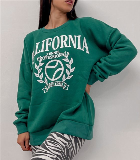 Φούτερ μπλούζα ''California'' (Πράσινο)
