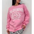 Φούτερ μπλούζα ''California'' (Ροζ)