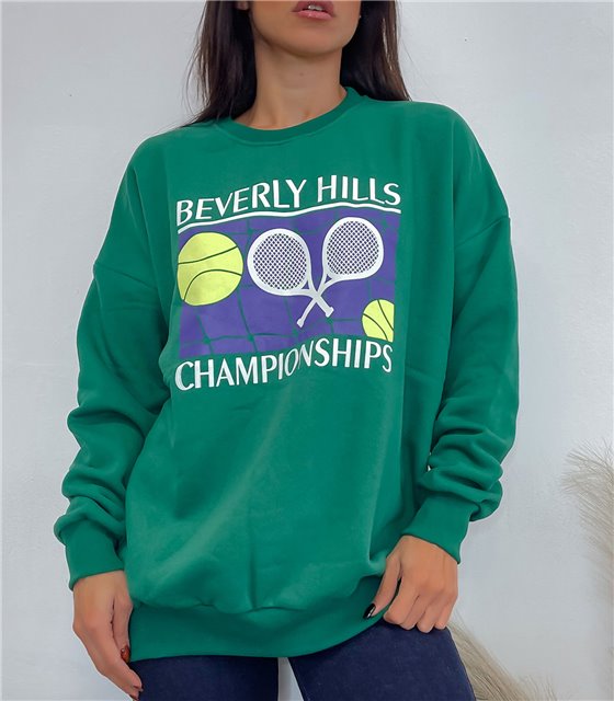 Φούτερ μπλούζα ''Beverly Hills'' (Πράσινο)