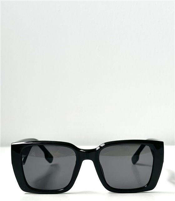 Τετράγωνα γυαλιά ηλίου με λεπτομέρεια ''Β'' (Μαύρο)