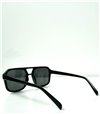 Τετράγωνα γυαλιά ηλίου κοκάλινα με μαύρο φακό (Μαύρο)