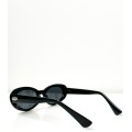 Στρόγγυλα γυαλιά ηλίου με μαύρο φακό (Μαύρο)