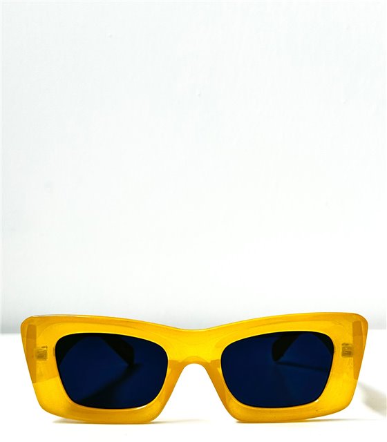 Τετράγωνα γυαλιά ηλίου κοκάλινα (Κίτρινο)