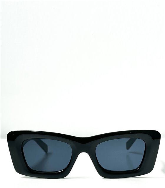 Τετράγωνα γυαλιά ηλίου κοκάλινα (Μαύρο)