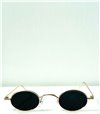 Στρόγγυλα γυαλιά ηλίου με χρυσό βραχίονα (Χρυσό)