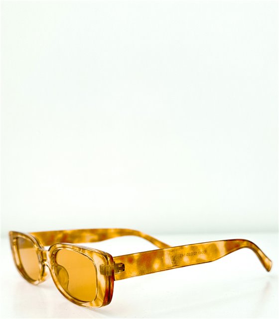 Ορθογώνια γυαλιά ηλίου με κίτρινο φακό (Κίτρινο)