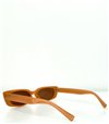 Ορθογώνια γυαλιά ηλίου με καφέ φακό (Μπεζ)