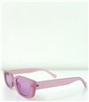 Ορθογώνια γυαλιά ηλίου με ροζ φακό (Ροζ)