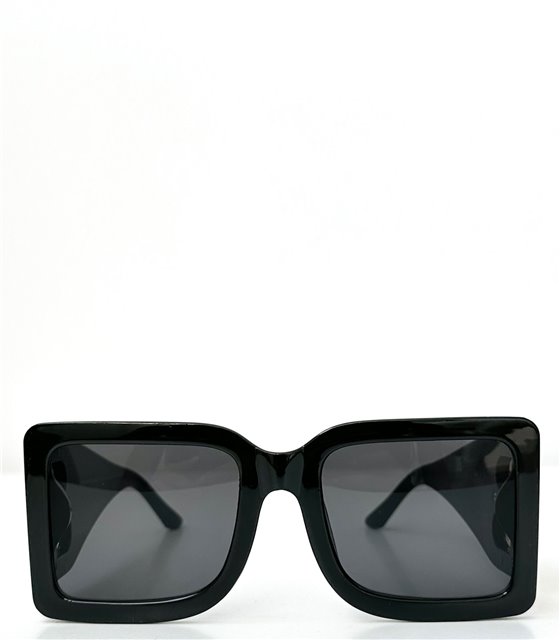 Τετράγωνα γυαλιά ηλίου μεγάλα με λεπτομέρεια ''B'' (Μαύρο)