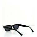 Τετράγωνα γυαλιά ηλίου με κοκάλινο σκελετό (Μαύρο)