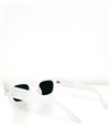 Τετράγωνα γυαλιά ηλίου με κοκάλινο σκελετό (Λευκό)