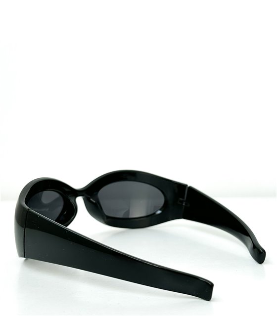 Στρόγγυλα γυαλιά ηλίου ποδηλασίας (Μαύρο)