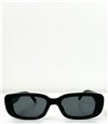 Τετράγωνα γυαλιά ηλίου με μαύρο φακό (Μαύρο)