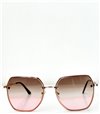 Τετράγωνα γυαλιά ηλίου με λεπτομέρεια ''D'' (Ροζ)