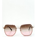 Τετράγωνα γυαλιά ηλίου με λεπτομέρεια ''D'' (Ροζ)
