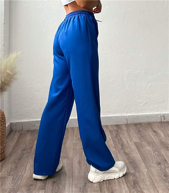 Ψηλόμεσο παντελόνι με κορδόνι (Μπλε)