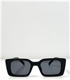 Γυαλιά ηλίου τετράγωνα με κοκάλινο σκελετό (Μαύρο)
