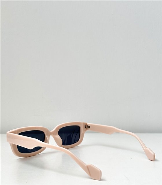 Τετράγωνα γυαλιά ηλίου με ιδιαίτερο σκελετό (Μπεζ)