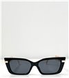 Τετράγωνα γυαλιά ηλίου με βραχίονα αλυσίδα (Μαύρο)