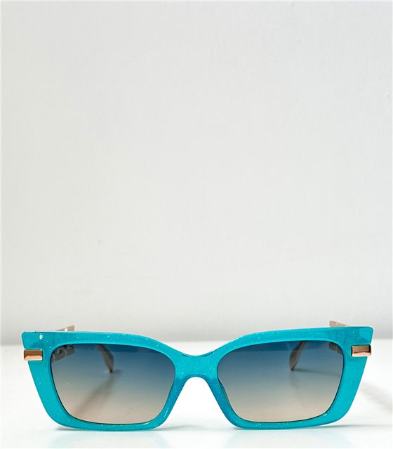 Τετράγωνα γυαλιά ηλίου με βραχίονα αλυσίδα (Γαλάζιο)
