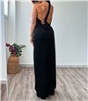 Μάξι φόρεμα με κρίκο Veronica (Μαύρο)