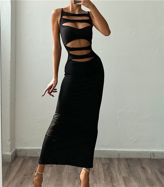 Μάξι φόρεμα Daniella (Μαύρο)