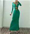 Φόρεμα μάξι με δεσίματα Naomi (Πράσινο)