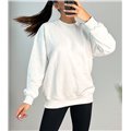 Φούτερ μπλούζα oversized (Λευκό)