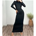 Μάξι φόρεμα εξώπλατο Jazmine (Μαύρο)