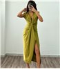 Αμάνικο φόρεμα με ιδιαίτερο σχέδιο Barbara (Πράσινο)