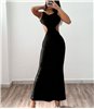 Μάξι φόρεμα αμάνικο εξώπλατο Luciana (Μαύρο)