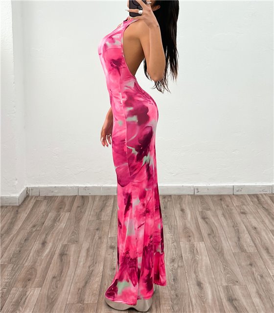 Μάξι φόρεμα φλοράλ Liliana (Ροζ)