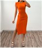 Φόρεμα ριπ με βάτες Rylee (Πορτοκαλί)
