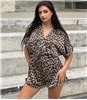 Ολόσωμο σορτς σατέν Francesca (Λεοπάρ)