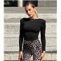 Μπλούζα με ανοικτή πλάτη Joanna (Μαύρο) 