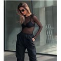 Κορμάκι μαύρο διαφάνεια ολόκληρο