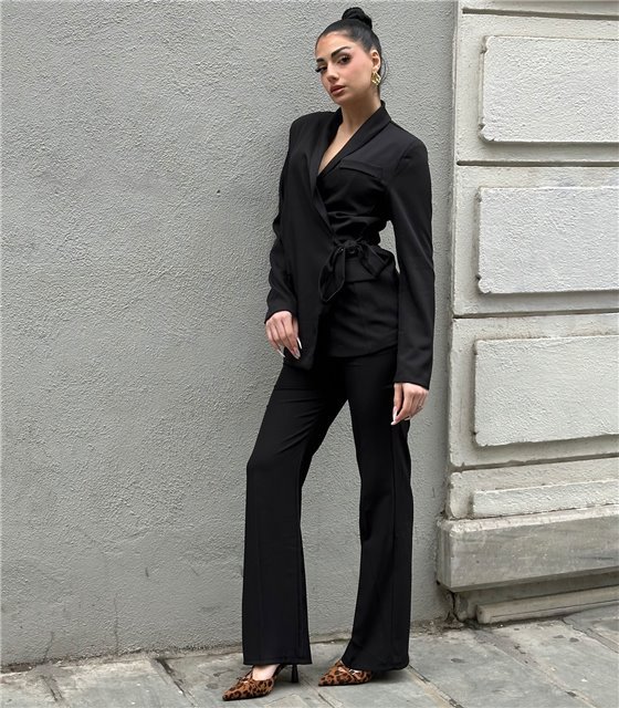 Σετ σακάκι με παντελόνι Stefania (Μαύρο)