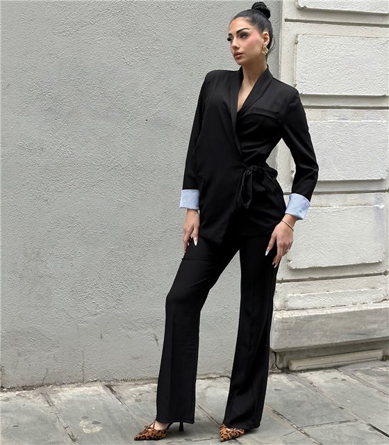 Σετ σακάκι με παντελόνι Stefania (Μαύρο)
