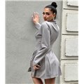 Φόρεμα με κουμπιά Viviana (Γκρι)