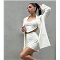 Σετ σακάκι με σορτς Priscilla (Λευκό)