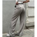Παντελόνι ψηλόμεσο oversized Polina (Γκρι)