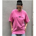 T-shirt oversized ''CARE'' (Φούξια)